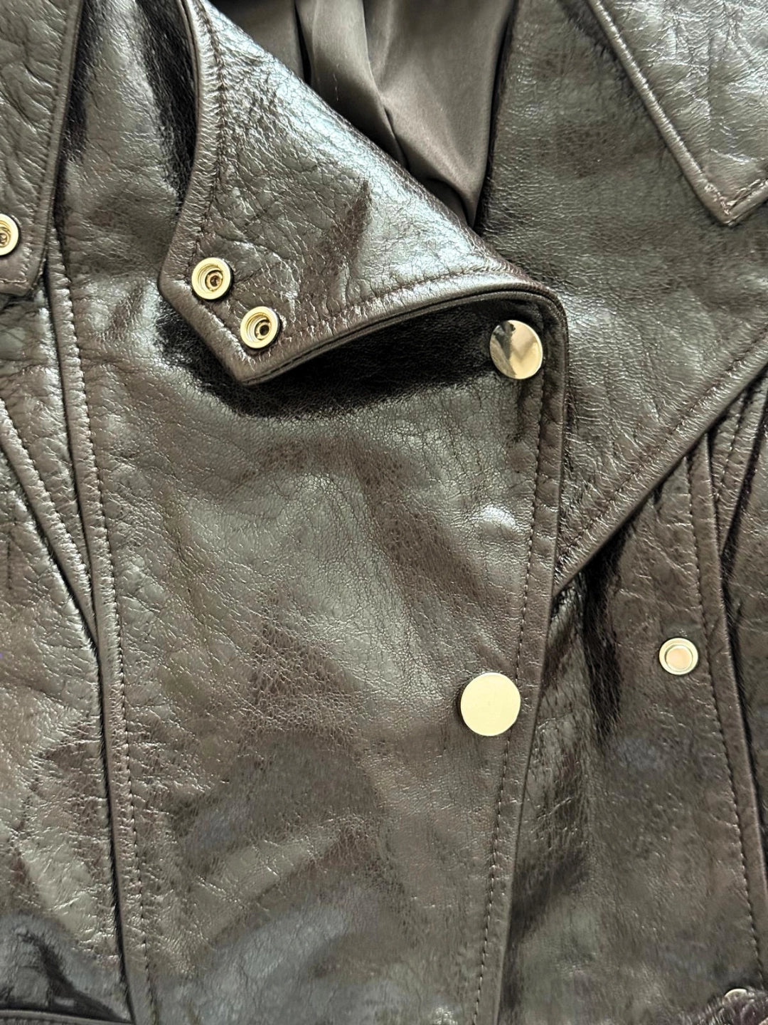Genuine Sheepskin Crop Leather Jacket