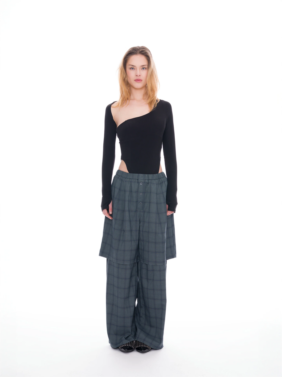 Asymmetric Long Sleeve Bodysuit