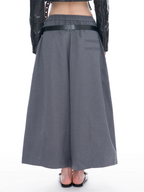Wide Leg Culotte Pants (Belt Included)